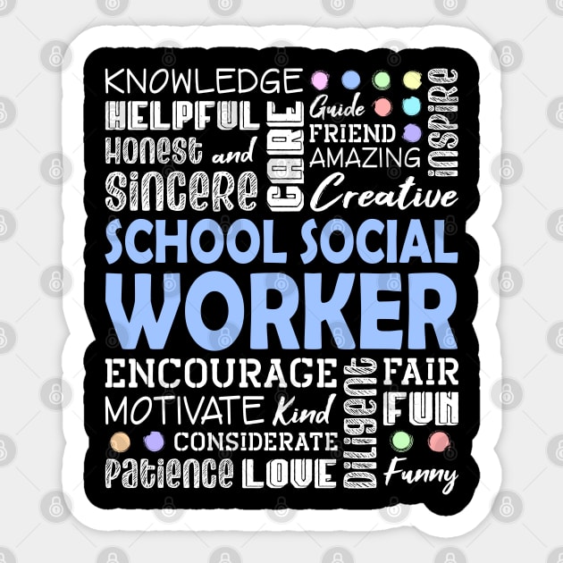 School Social Worker Love Words Sticker by White Martian